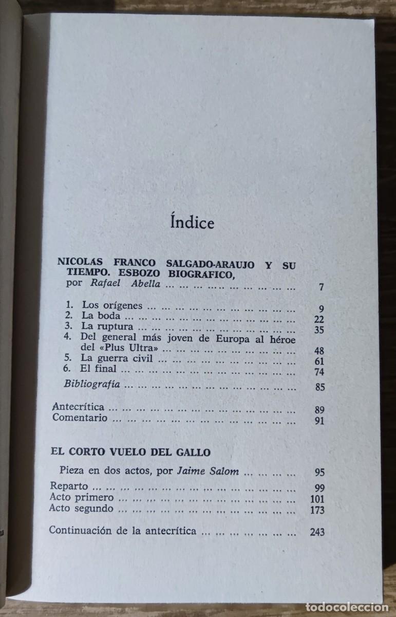 Libros: Libro - El corto vuelo del gallo (1981) Jaime Salom - Foto 2