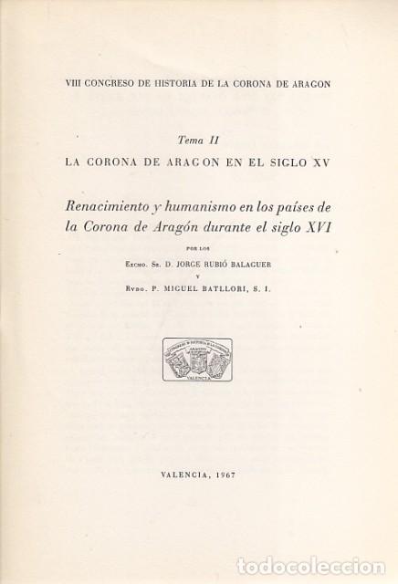 Libros: LA CORONA DE ARAG&Oacute;N EN EL SIGLO XV. TEMA II. RENACIMIENTO Y HUMANISMO EN LOS PA&Iacute;SES DE LA CORON... -