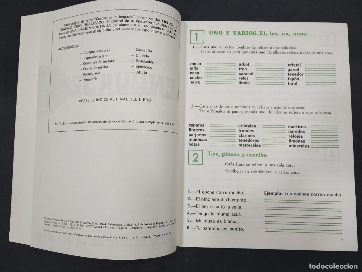 Libros: LENGUAJE 2&ordm; - CUADERNO DE ACTIVIDADES III - ANAYA EGB - Foto 2