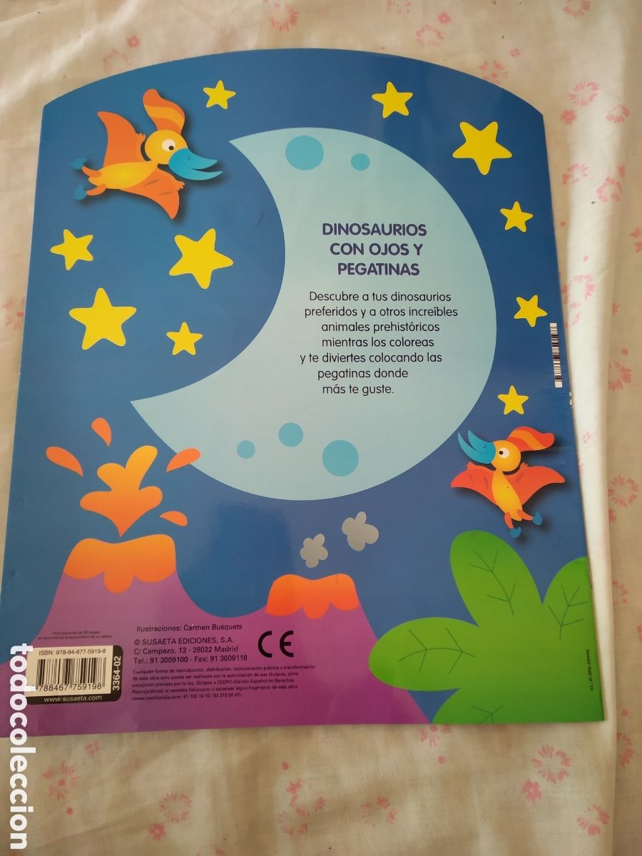 Libros: LIBRO PINTA Y COLOREA DIBUJOS DE DINOSAURIOS (NO LLEVA LAS PEGATINAS) - Foto 2