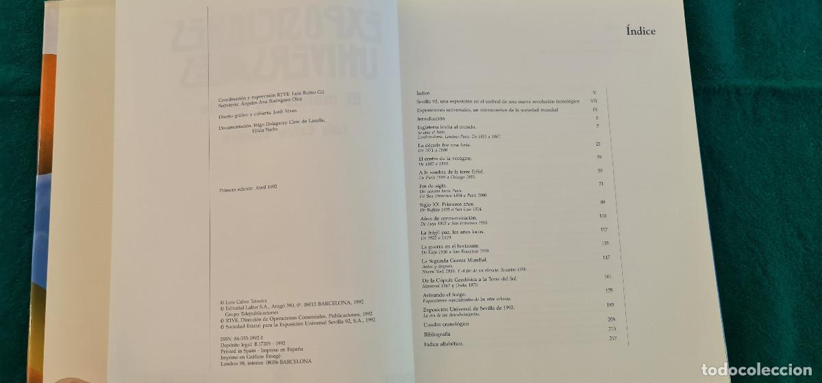 Libros: LIBRO RTVE (1992) EXPOSICIONES UNIVERSALES - LUIS CALVO TEIXEIRA - EDIT- LABOR - Foto 3