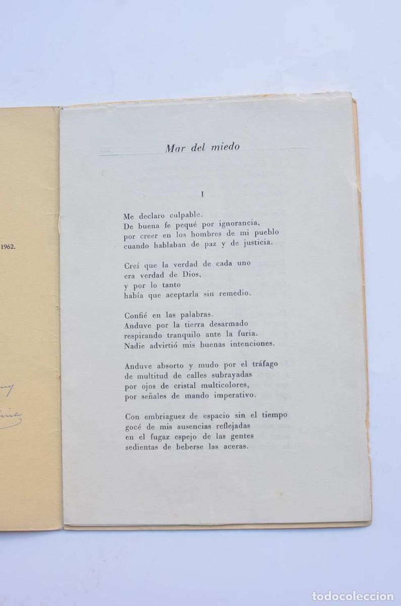 Libros: Mar del miedo - MOLINA, Manuel - Dedicatoria aut&oacute;grafa del autor - Tirada numerada - Foto 3