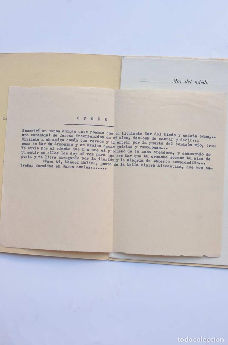 Libros: Mar del miedo - MOLINA, Manuel - Dedicatoria aut&oacute;grafa del autor - Tirada numerada - Foto 4