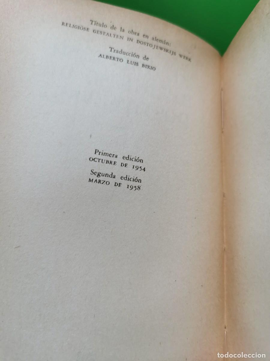 Libros: EL UNIVERSO RELIGIOSO DE DOSTOYEVSKI / ROMANO GUARDINI / EDI. EMECE - Foto 3