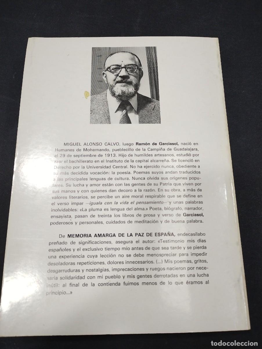 Libros: Memoria Amarga de la Paz de Espa&ntilde;a - de Garciasol, Ramon - Foto 5