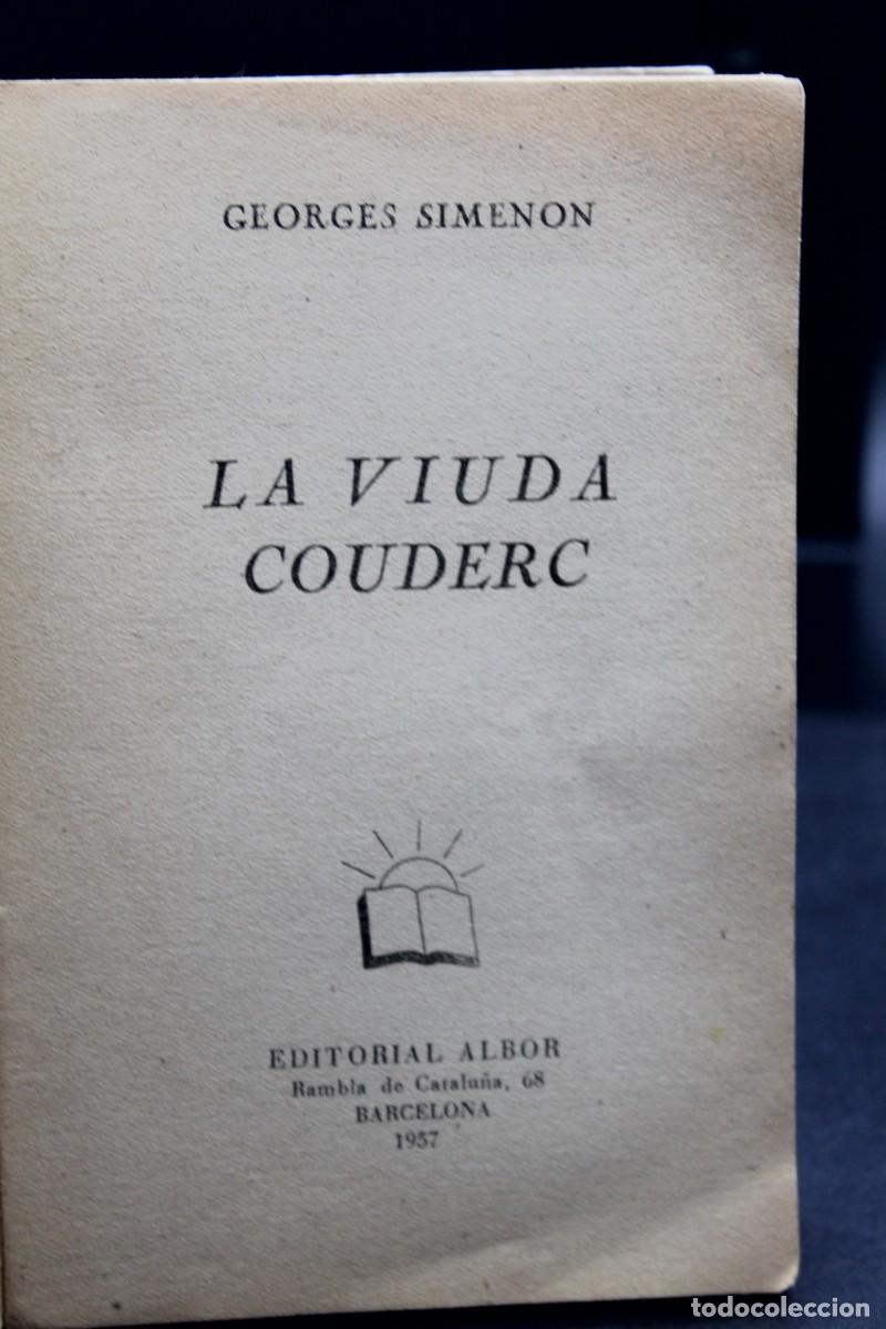 Libros: LA VIUDA COUDERC SIMENON EDOTORIAL ALBOR 1957 - Foto 2