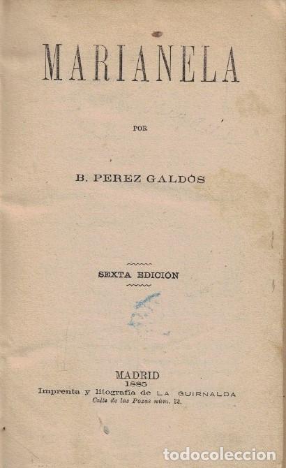 Libros: MARIANELA. - P&eacute;rez Gald&oacute;s. Benito, - Foto 1