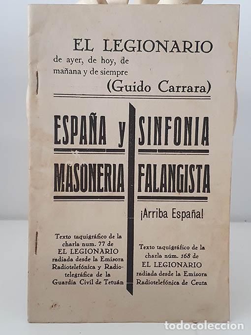 Livros em segunda m&atilde;o: Espa&ntilde;a y Masoner&iacute;a. Sinfon&iacute;a falangista. &iexcl;Arriba Espa&ntilde;a! Texto taquigr&aacute;fico de la charla num. 77 de