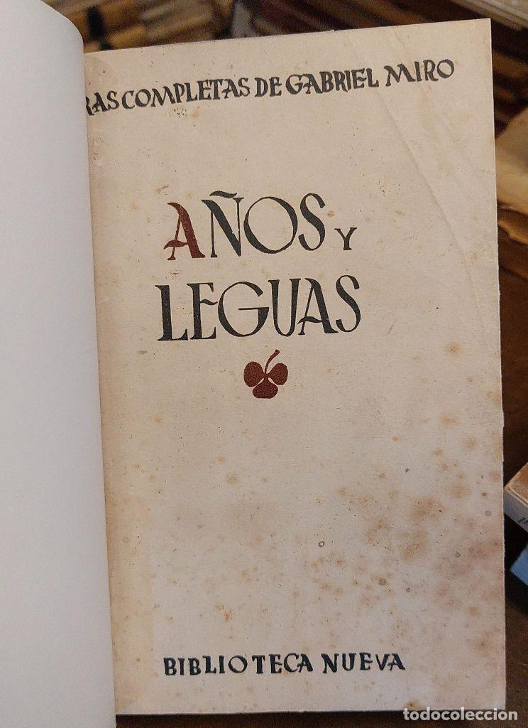 Libros: A&Ntilde;OS Y LEGUAS. - MIRO, Gabriel. - Foto 3