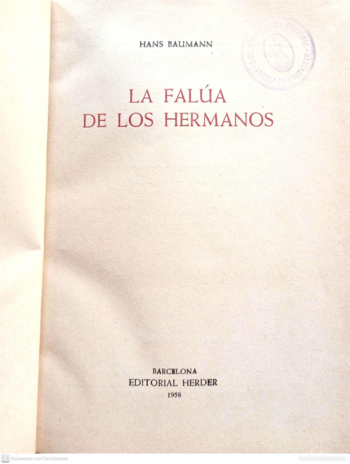 Libros: La fal&uacute;a de los hermanos - Baumann, Hans - Foto 1