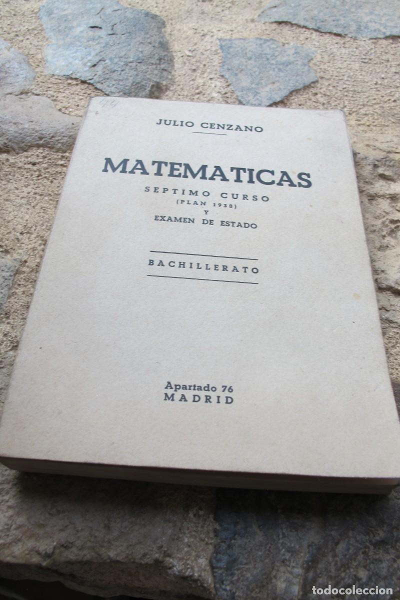 Libros: MATEMATICAS. JULIO CENZANO. SEPTIMO CURSO - Foto 1
