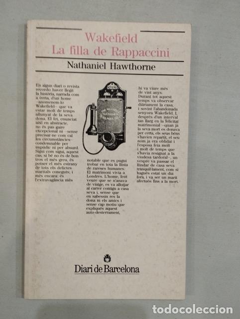 Libros: Nathaniel Hawthorne - Wakefield / La filla de Rapaccini - Foto 1