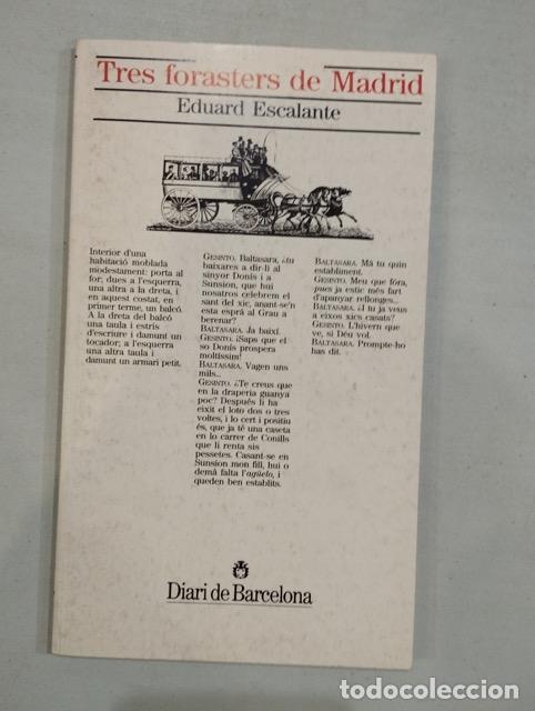Libros: Eduard Escalante - Tres forasters de Madrid - Foto 1