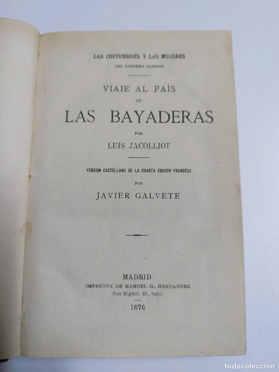 VIAJE AL PAIS DE LAS BAYADERAS - LUIS JOCOLLIOT