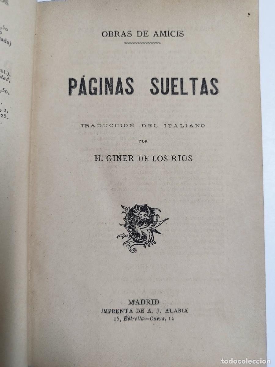 Libros: PAGINAS SUELTAS - GINER DE LOS RIOS - Foto 1