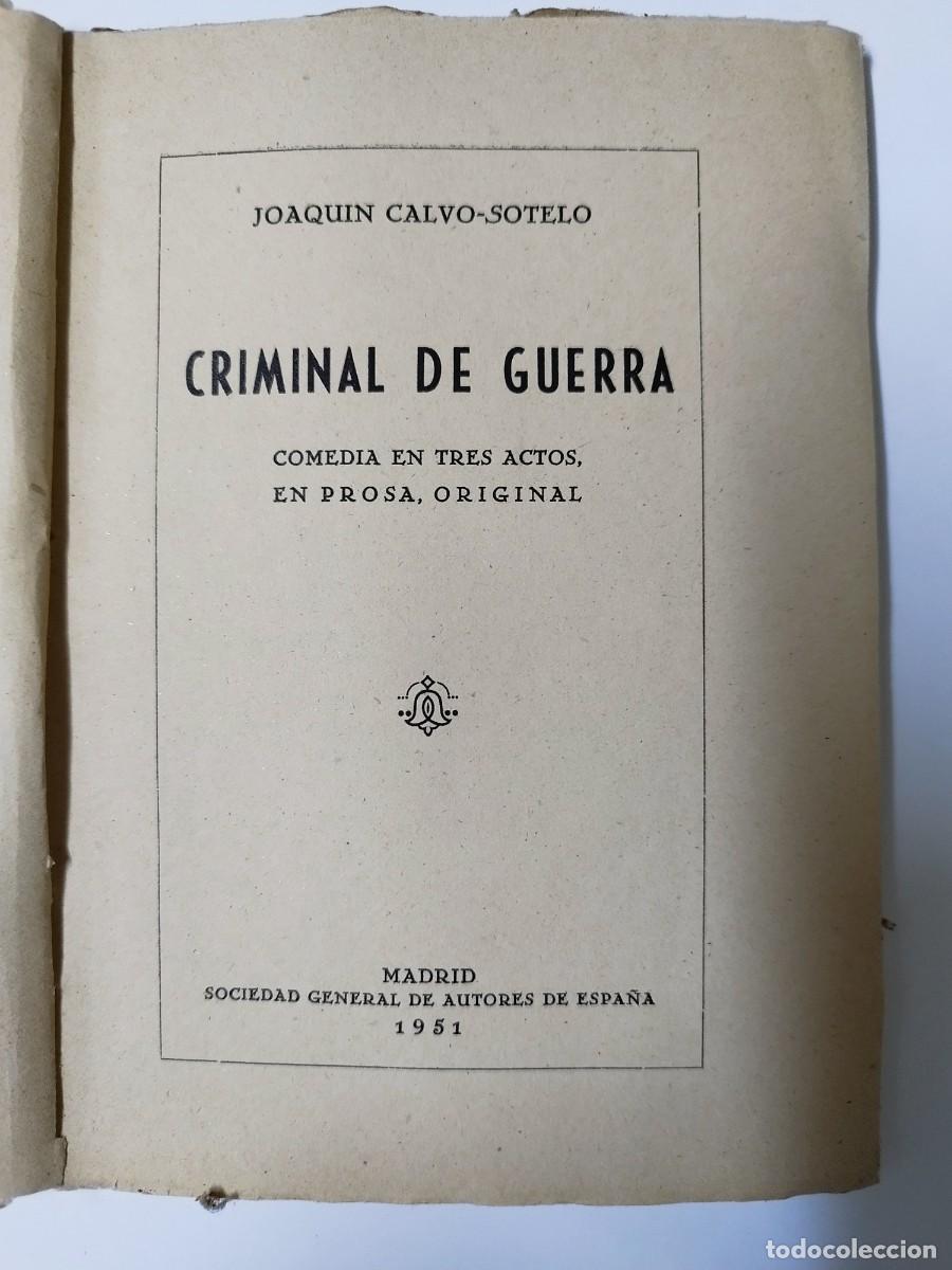 Libros: Criminal de Guerra - Joaquin Clavo Sotelo - Foto 2