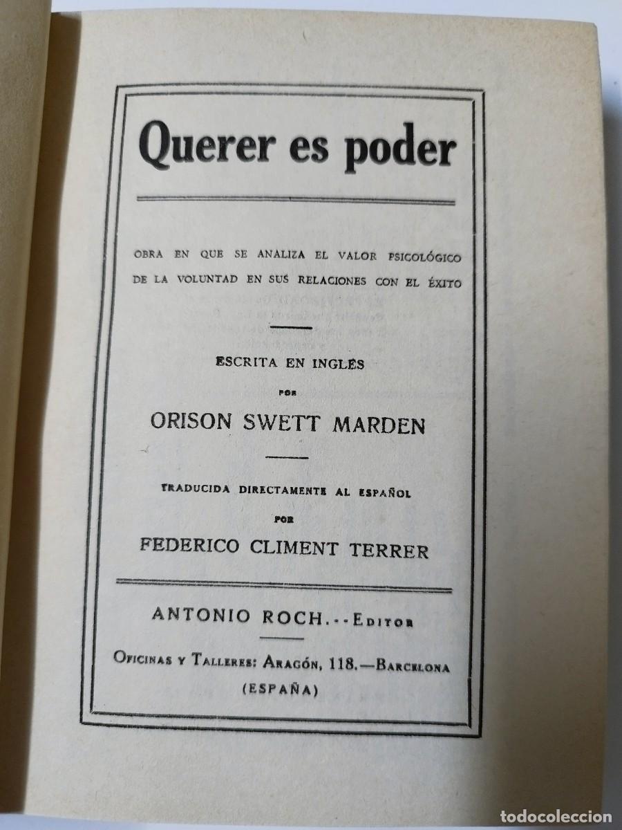Libros: QUERER ES PODER - Orison Swrtt Marden - Foto 2