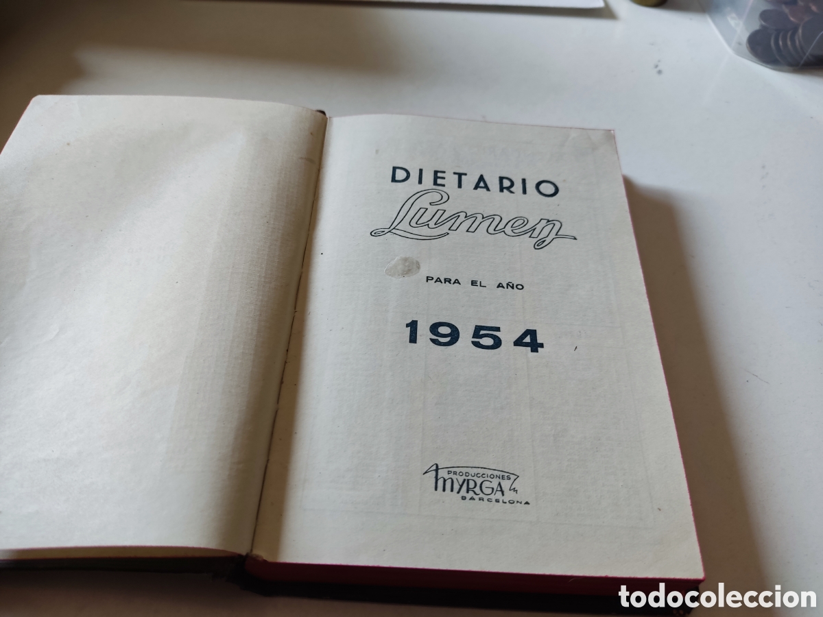 Libros: Libro dietario Lumen 1954 - Foto 2