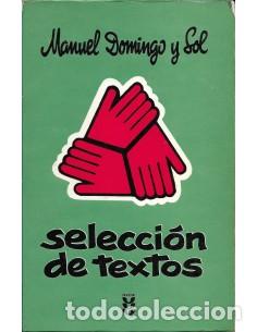 Libros: SELECCI&Oacute;N DE TEXTOS - Domingo y Sol,Manuel - Foto 1
