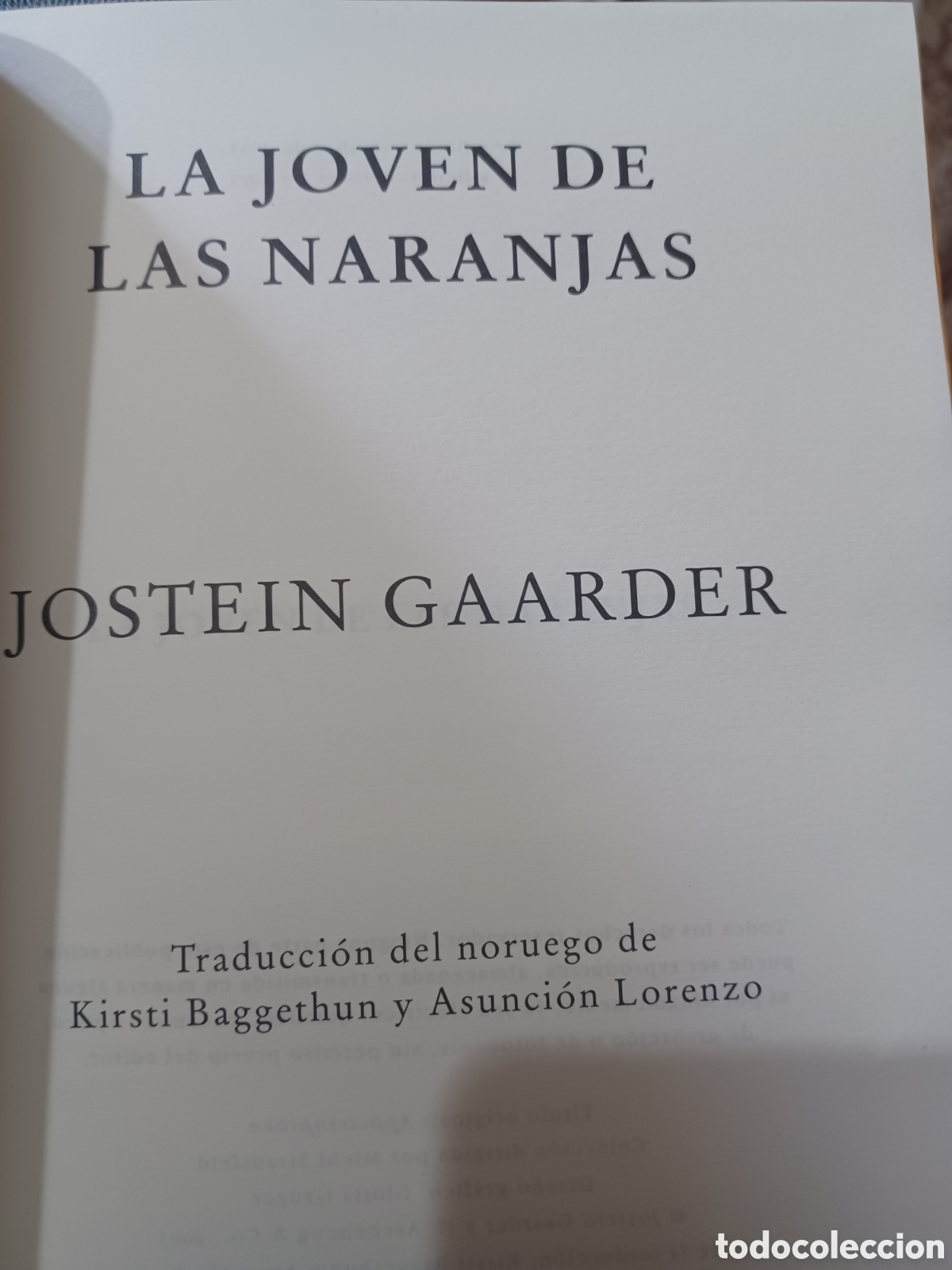 Libros: Barybook 297. La joven de las naranjas Jostein gaarder Ediciones Siruela - Foto 3