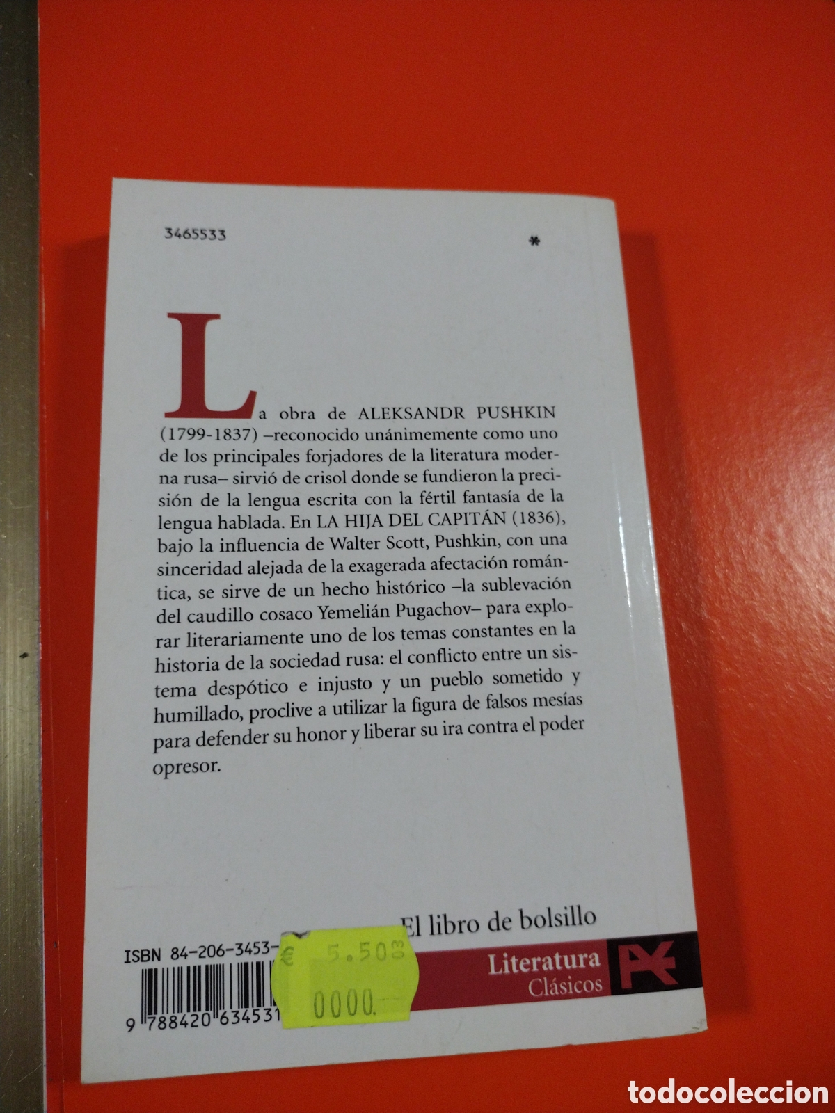 Libros: LA HIJA DEL CAPITAN. A. S. PUSHKIN. ALIANZA EDITORIAL CL - Foto 2