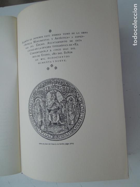 Libros: SEVILLA MONUMENTAL Y ARTISTICA , LOS EDIFICIOS NOTABLES ,RELIGIOSOS - JOSE GESTOSO PEREZ - TOMO I - Foto 10