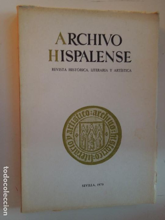 Livros em segunda m&atilde;o: ARCHIVO HISPALENSE REVISTA N&ordm; 189 - A&Ntilde;O 1979 - VER SUMARIO