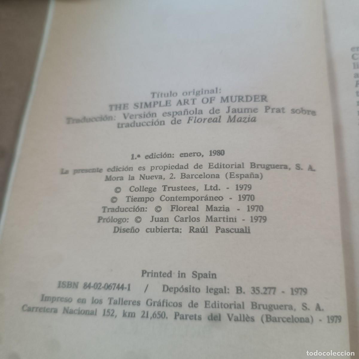 Libros: Chandler, Raymond - El simple arte de matar REF 1806 - Foto 3