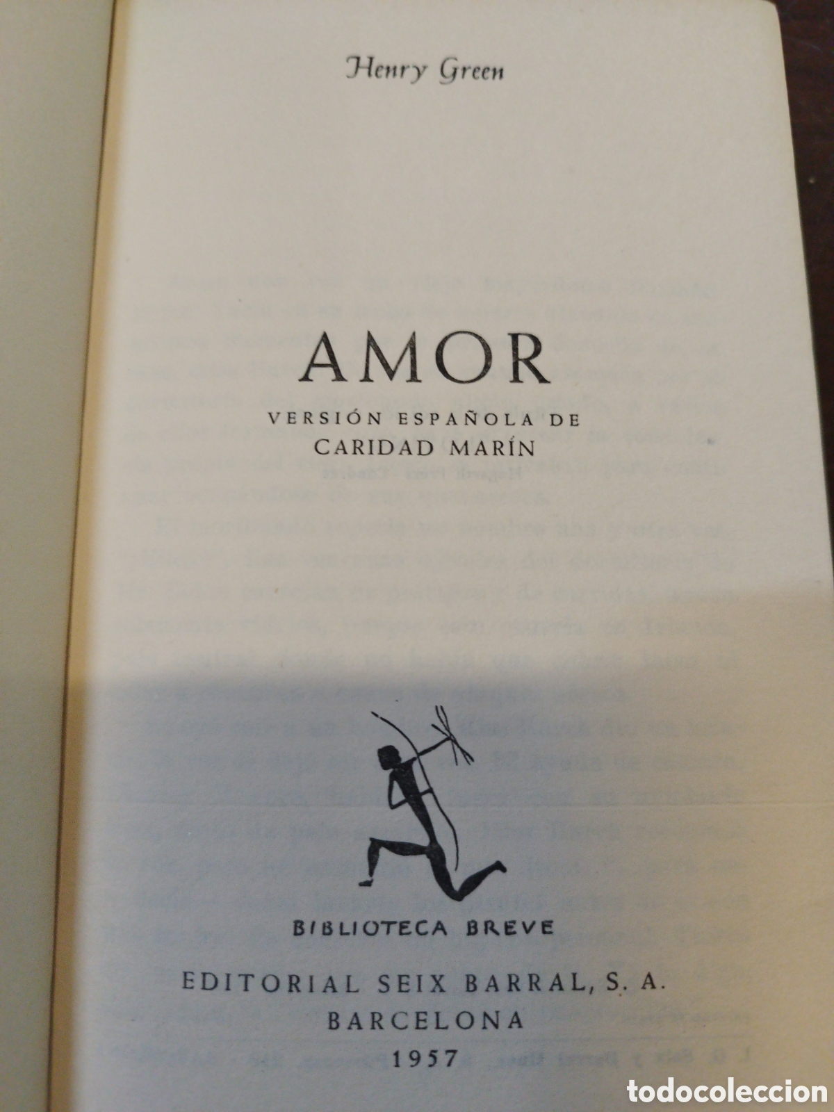 Libros: AMOR. 1&ordf; Edici&oacute;n - GREEN,Henry - Foto 4