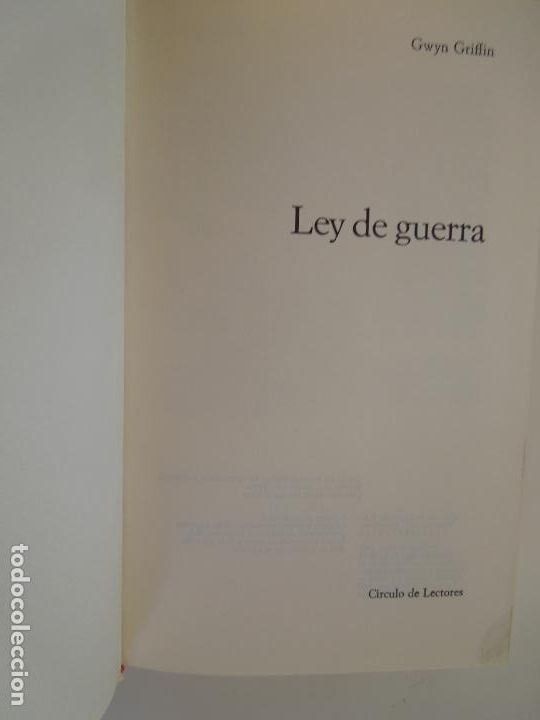 Libros: LEY DE GUERRA - GWYN GRIFFIN - C&Iacute;RCULO DE LECTORES 1972. - Foto 3
