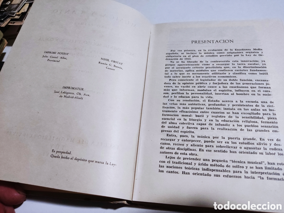 Libros: Libro M&uacute;sica y Canto 1956 - Foto 3