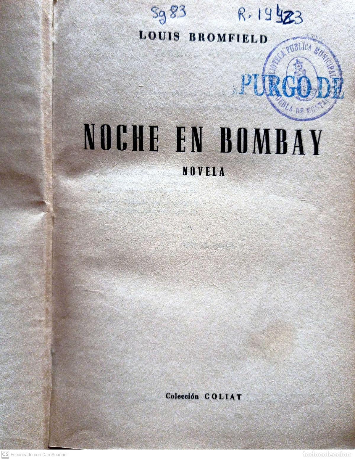 Libros: Noche en Bombay - Bromfield, Louis - Foto 2