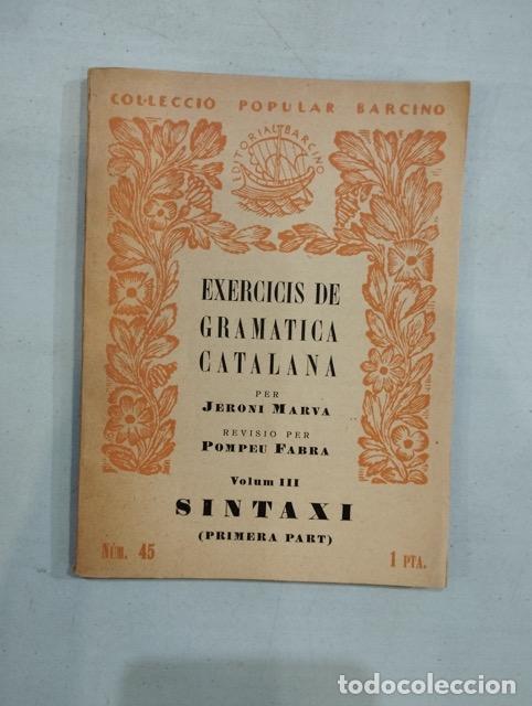Libros: Jeroni Marva - Exercicis de gram&agrave;tica catalana - Foto 1
