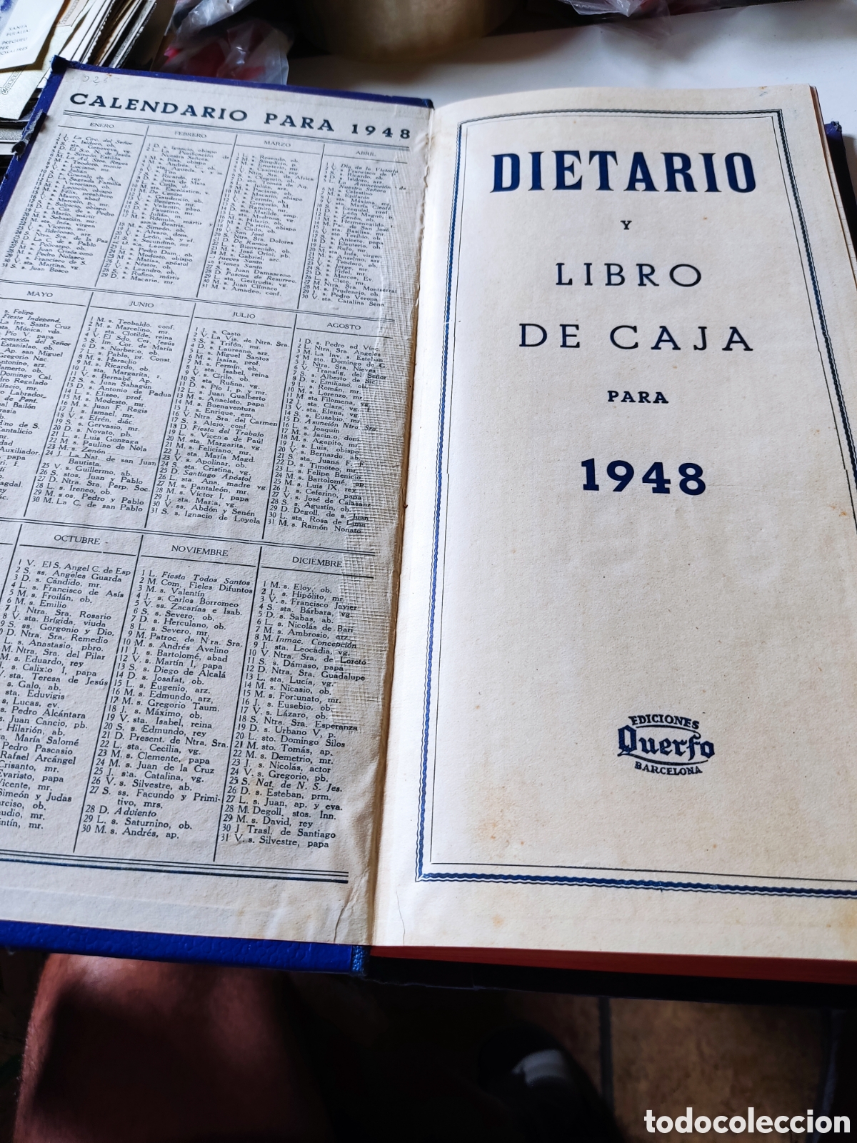Libros: Libro dietario y libro de Caja 1948 - Foto 2