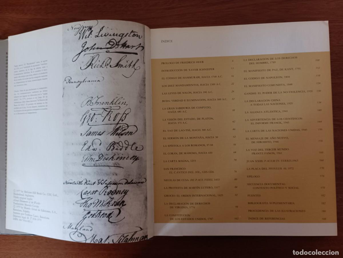 Libros: GRANDES DOCUMENTOS DE LA HUMANIDAD - HITOS DEL PENSAMIENTO UNIVERSAL - Foto 4
