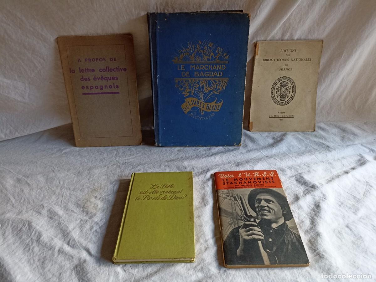 Libros: Lote 5 viejos libros en franc&eacute;s - Foto 1