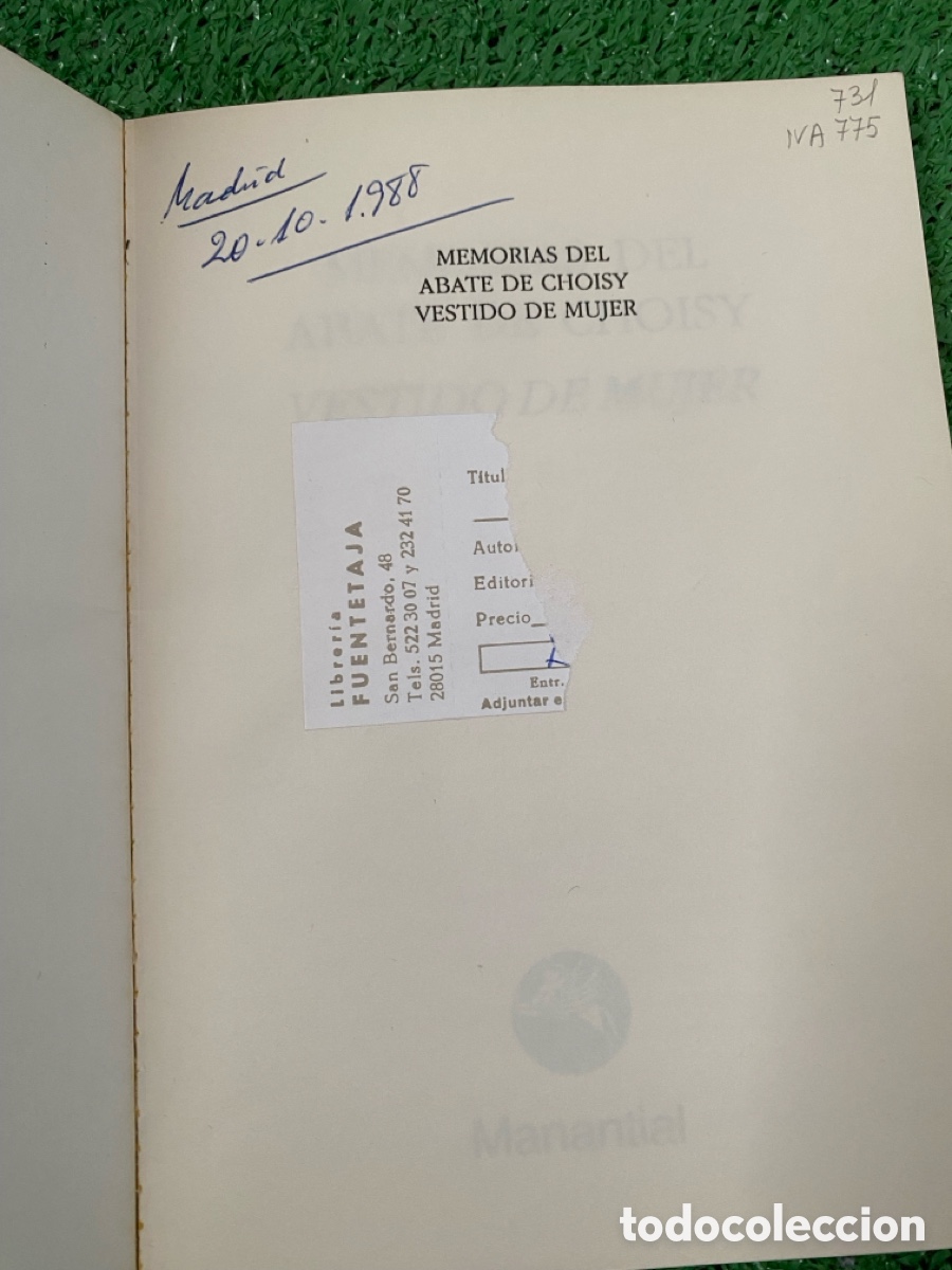 Libros: Vestido de mujer memorias del Abate de Choisy - Foto 2