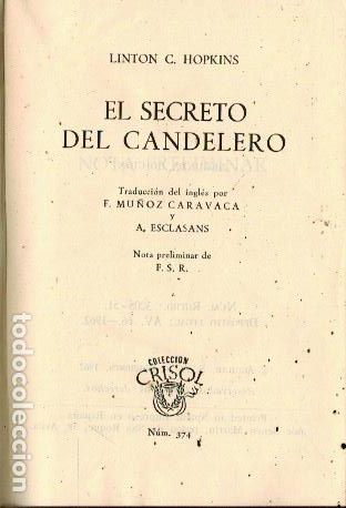 Libros: EL SECRETO DEL CANDELERO - Foto 1