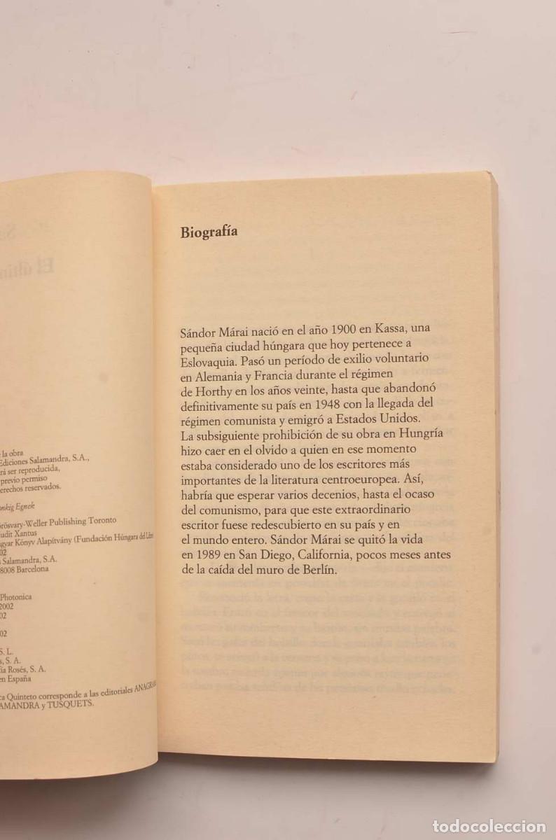 Libros: El &uacute;ltimo encuentro - M&Aacute;RAI, S&aacute;ndor - Foto 3