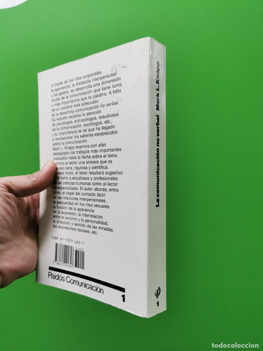 Libros: LA COMUNICACI&Oacute;N NO VERBAL, MARK L. KNAPP, ED. PAIDOS - Foto 2
