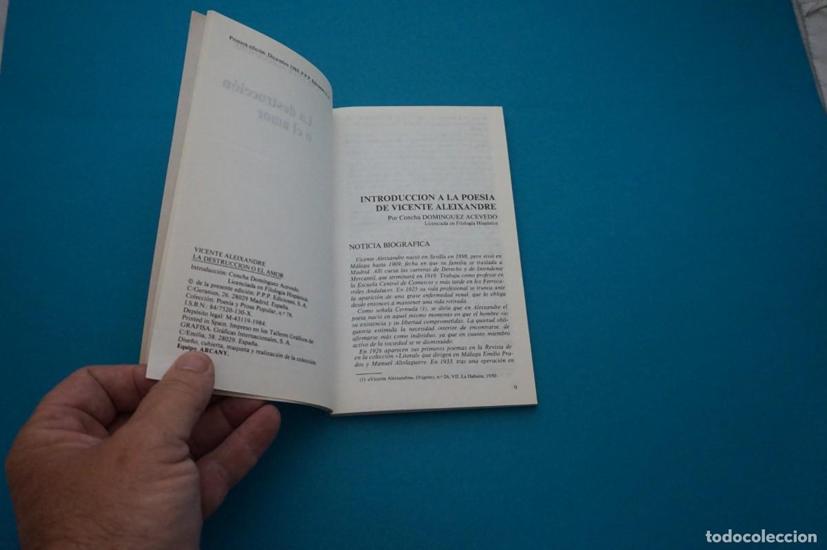 Libros: AMF-33A/ LA DESTRUCCION O EL AMOR - VICENTE ALEIXANDRE - Foto 3