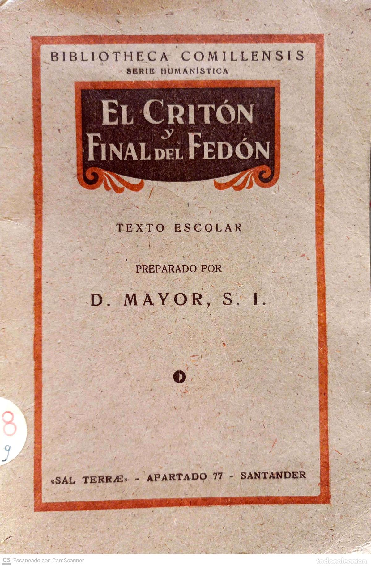 Libros: El Criton y el final del Fed&oacute;n. Texto escolar - Plat&oacute;n - Foto 1