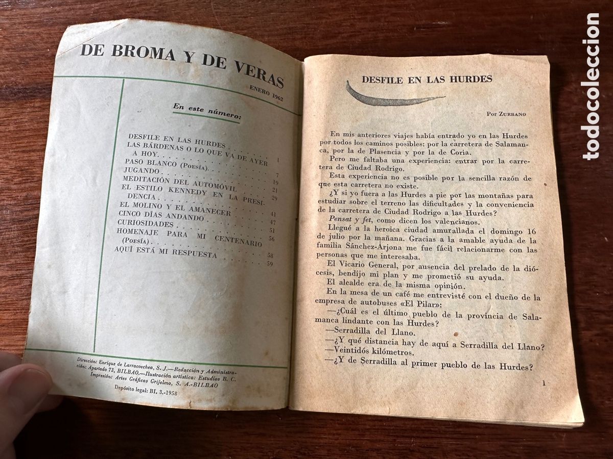 Libros: DE BROMA Y DE VERAS / ENERO 1962 - Foto 2