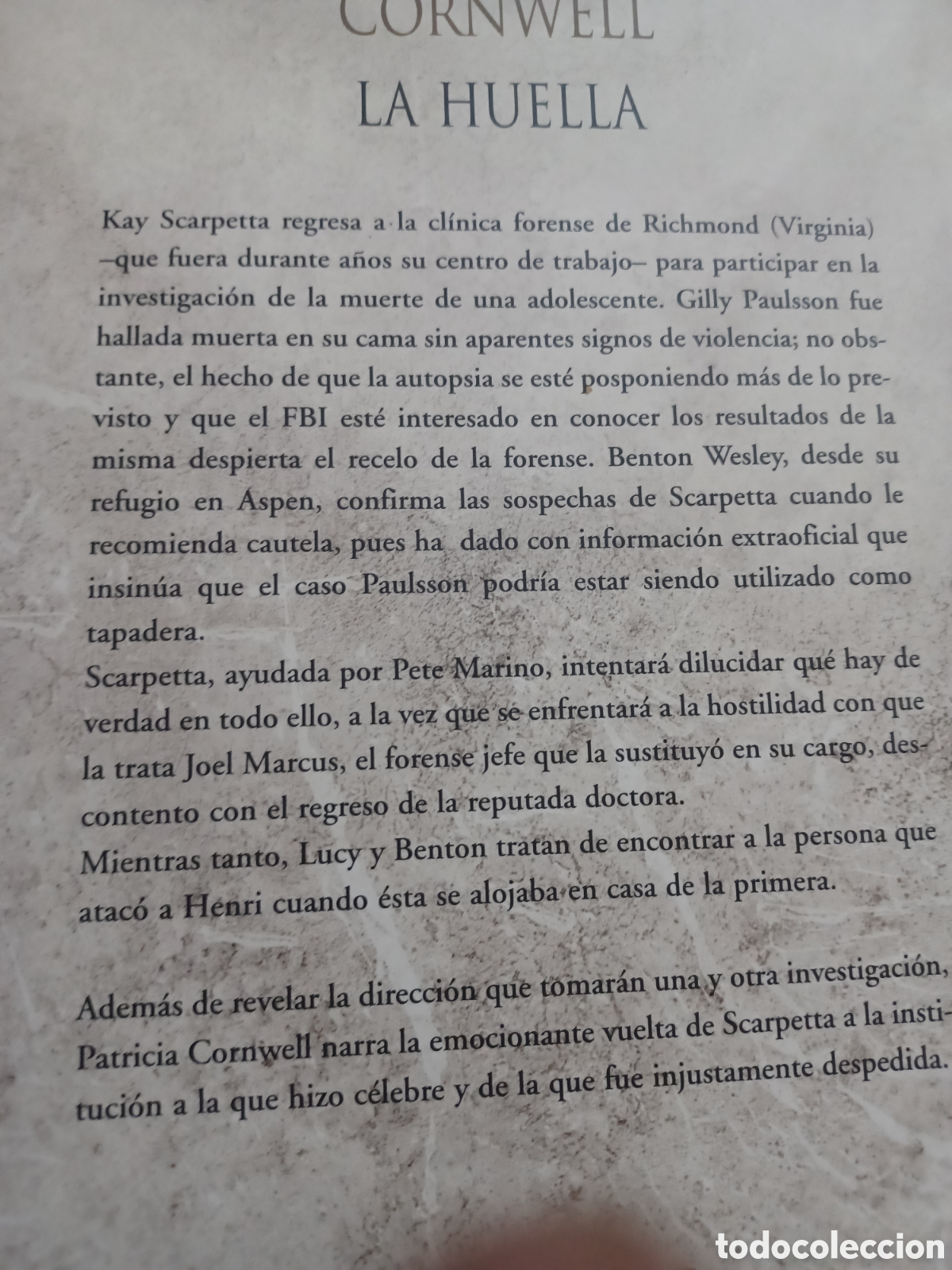 Libros: Barybook 301. La huella Patricia Cornwell Ediciones B - Foto 2