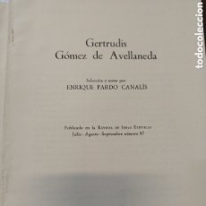 Libros: GERTRUDIS GOMEZ DE AVELLANEDA - PARDO CANALIS,ENRIQUE (SELECCIÓN Y NOTAS)