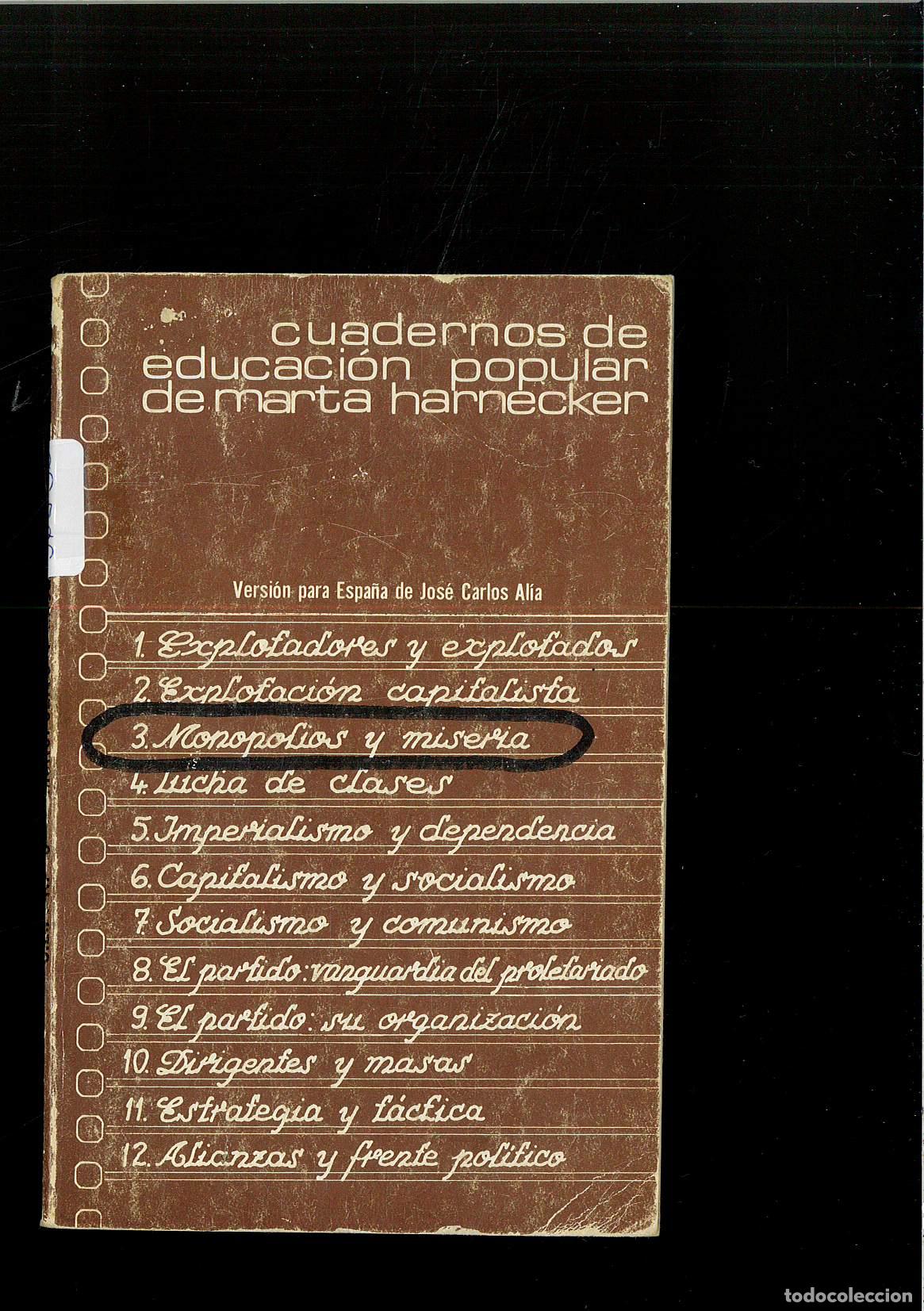 Libros: MONOPOLIOS Y MISERIA - marta harnecker - Foto 1