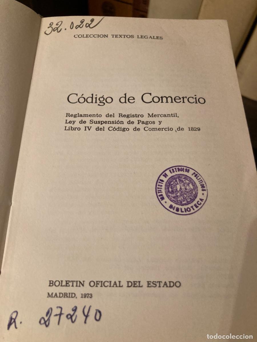 Libros: 1973 C&oacute;digo de Comercio BOE - Foto 2