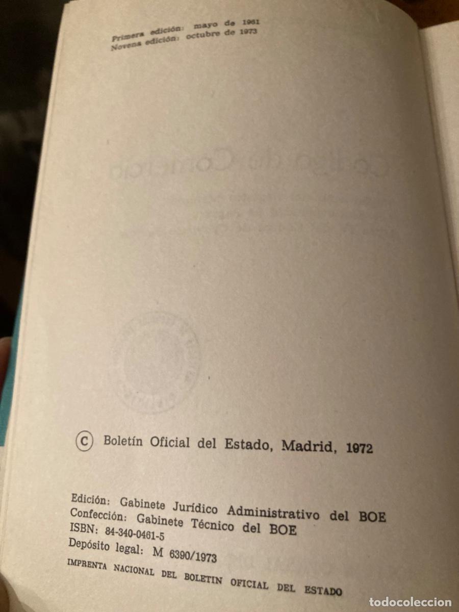 Libros: 1973 C&oacute;digo de Comercio BOE - Foto 3