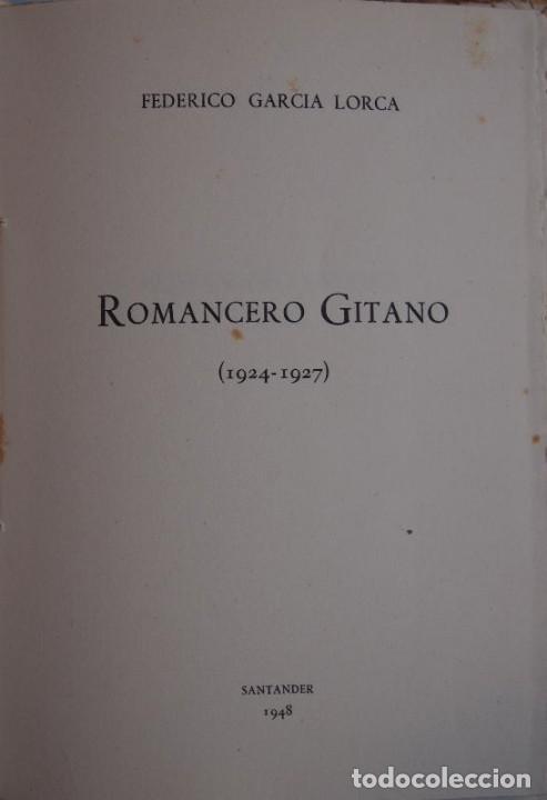 Libros: ROMANCERO GITANO (1924 - 1927.) - GARC&Iacute;A LORCA, Federico. - Foto 2