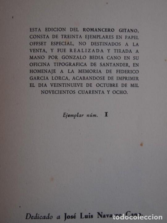 Libros: ROMANCERO GITANO (1924 - 1927.) - GARC&Iacute;A LORCA, Federico. - Foto 3